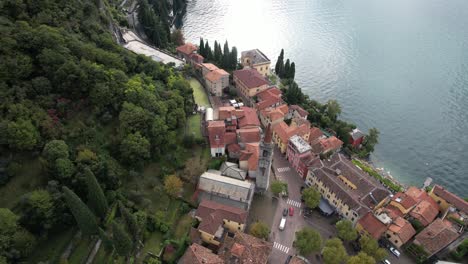 flying over varenna, lake como, italy