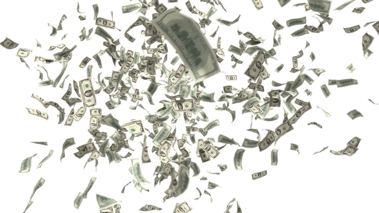 돈이 떨어지고 달러는 재정적으로 우리를 이기고 미국 통화 세금은 비를 내리게합니다.