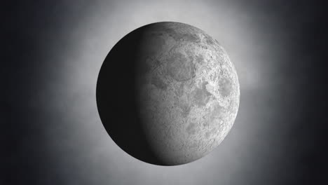 luna y nubes de humo