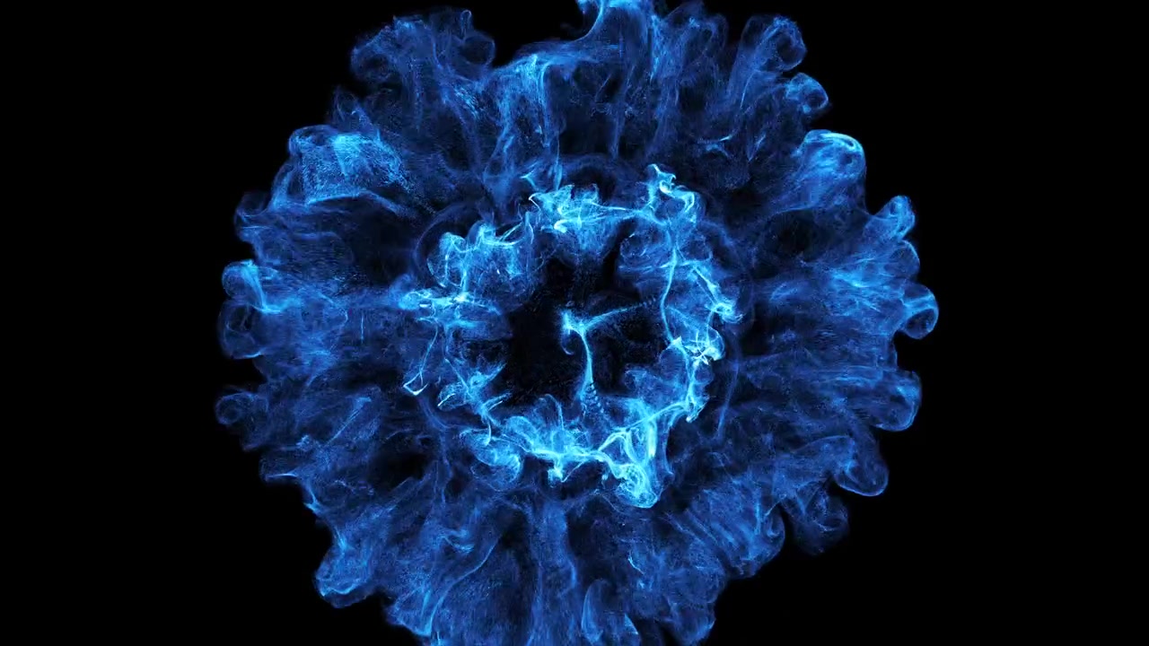 Blue Energy Shockwave Expanding and Dissipating in Dark Space