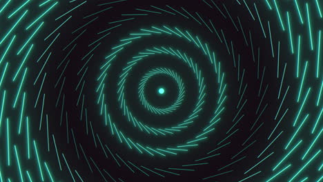 green spiral neon lines in vertigo