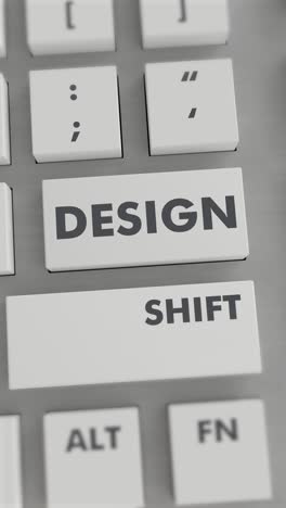 diseño presionando el botón en el teclado vídeo vertical