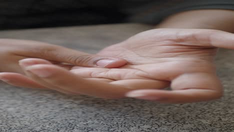 close-up of hands