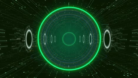 experiencia de animación de túnel futurista
