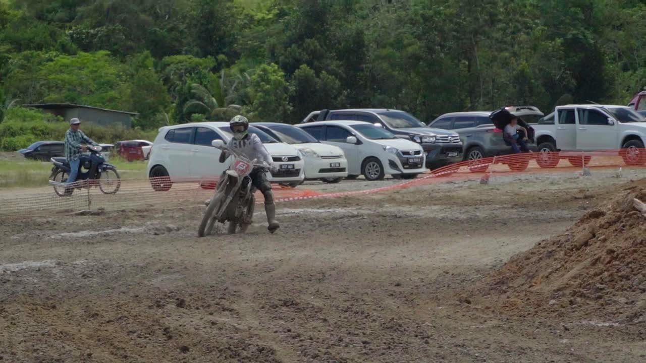 Motocross Rider Competing in an Off-Road Race