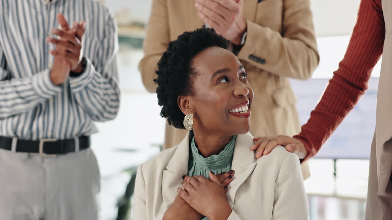 Woman Receiving Applause for Her Success