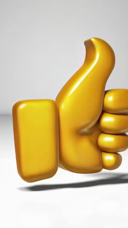golden 3d thumbs up emoji collection