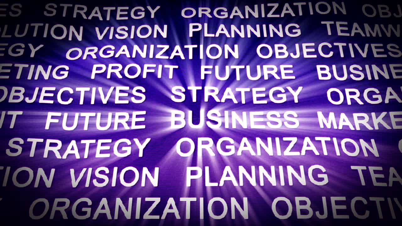 Business Keywords Animation, Rendering, Background, Loop