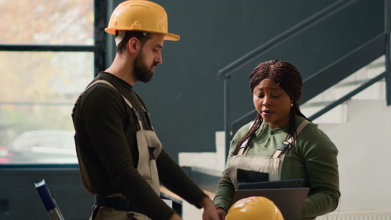 Construction workers on site