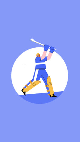 jugador de cricket en acción