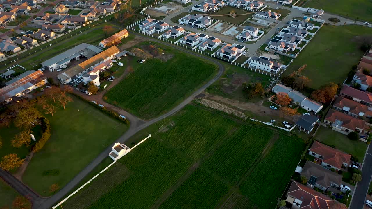 Gated community and urban sprawl in Stellenbosch outside Cape Town, South Africa