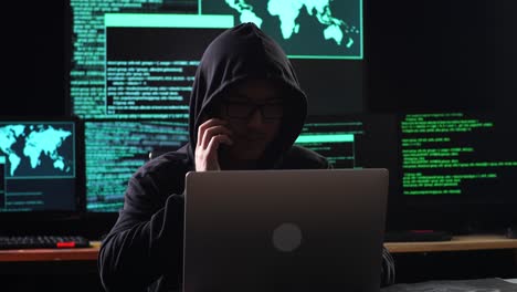 hacker in action