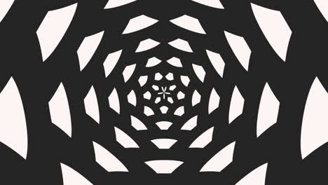 black spiral geometric pattern illusion on black gradient