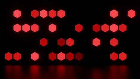 red hexagon lights pattern