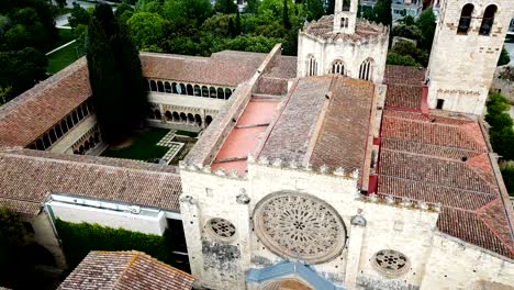 ancient benedictine abbey in sant cugat del valles