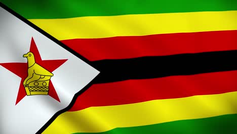 4k national animated sign of zimbabwe, animated zimbabwe flag, zimbabwe flag waving, the national flag of zimbabwe animated.