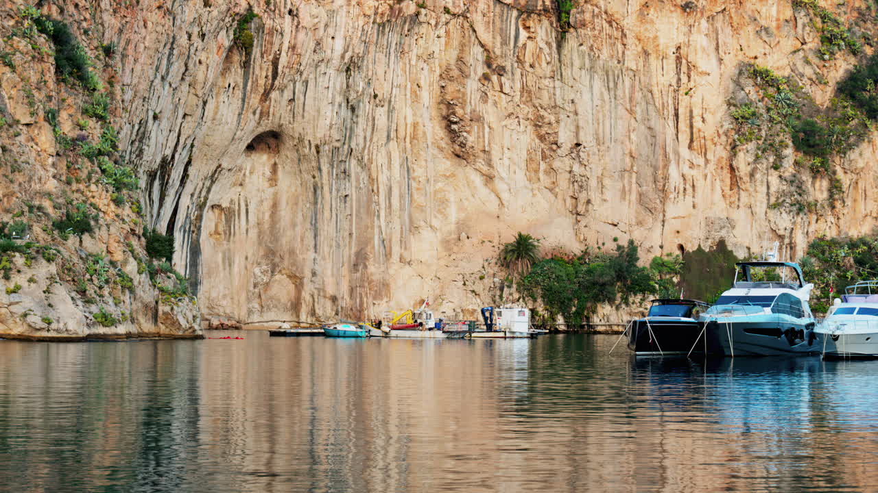 Distant view of the Prince's Palace of Monaco in daylight