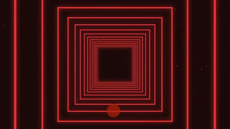 animación digital de formas cuadradas en movimiento sin costuras contra puntos rosados flotando en fondo negro