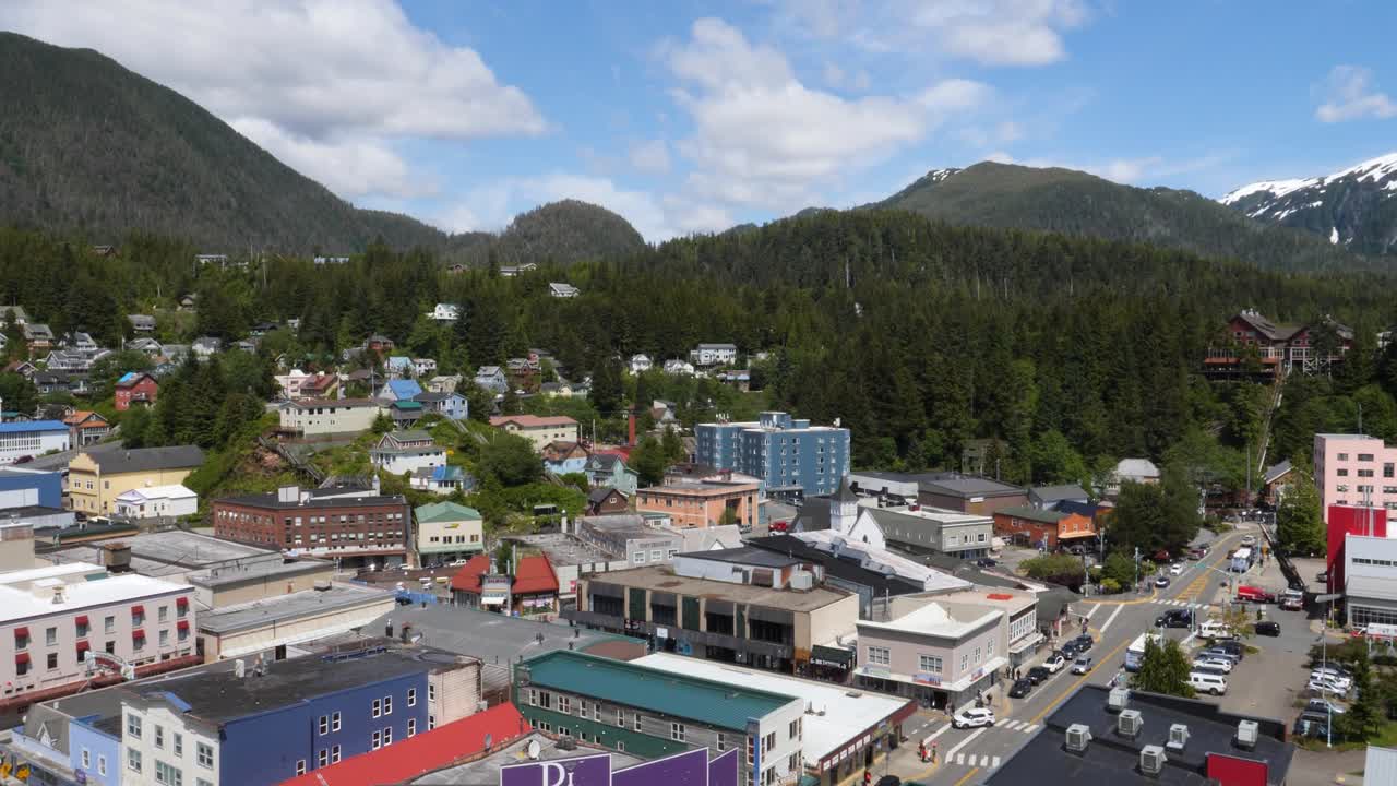 Beautiful sunny summer day in Ketchikan, Alaska.