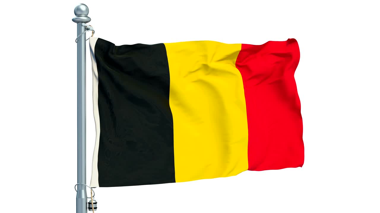 벨기에 발이  바탕에 흔들리는 애니메이션 3d 렌더링