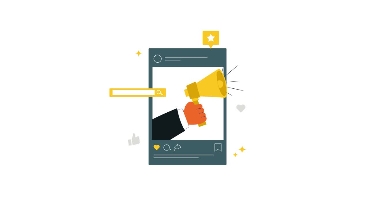 Digital Marketing Promotion on Social Media Post Animation
