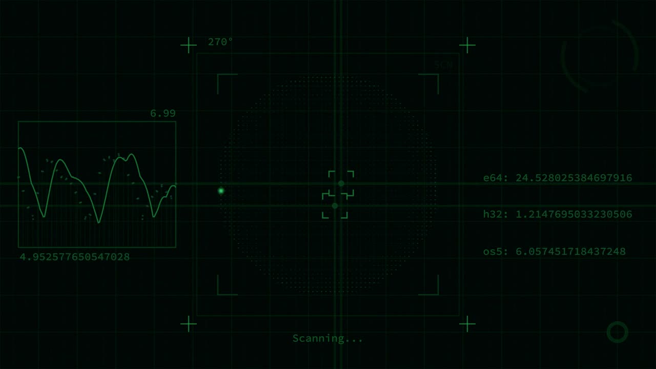 An animated cyber ball clip