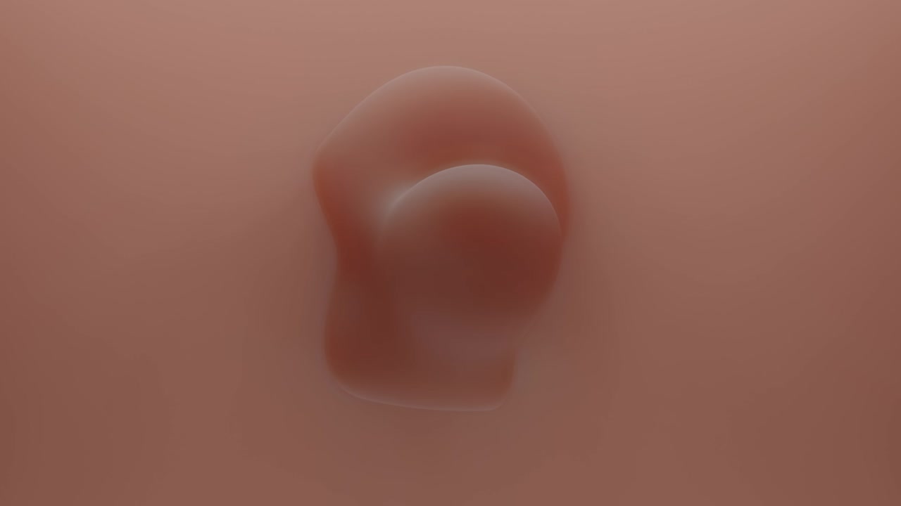 esfera abstracta ondulante transformada en dirección aleatoria renderización 3d en fondo rosado. metamorfosis de bucle sin costuras de forma amorfa. animación simple de la forma futura 4k