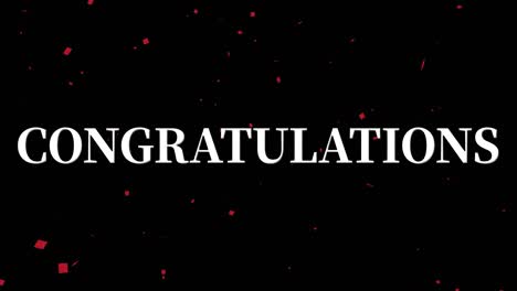 congratulations message text animation motion graphics