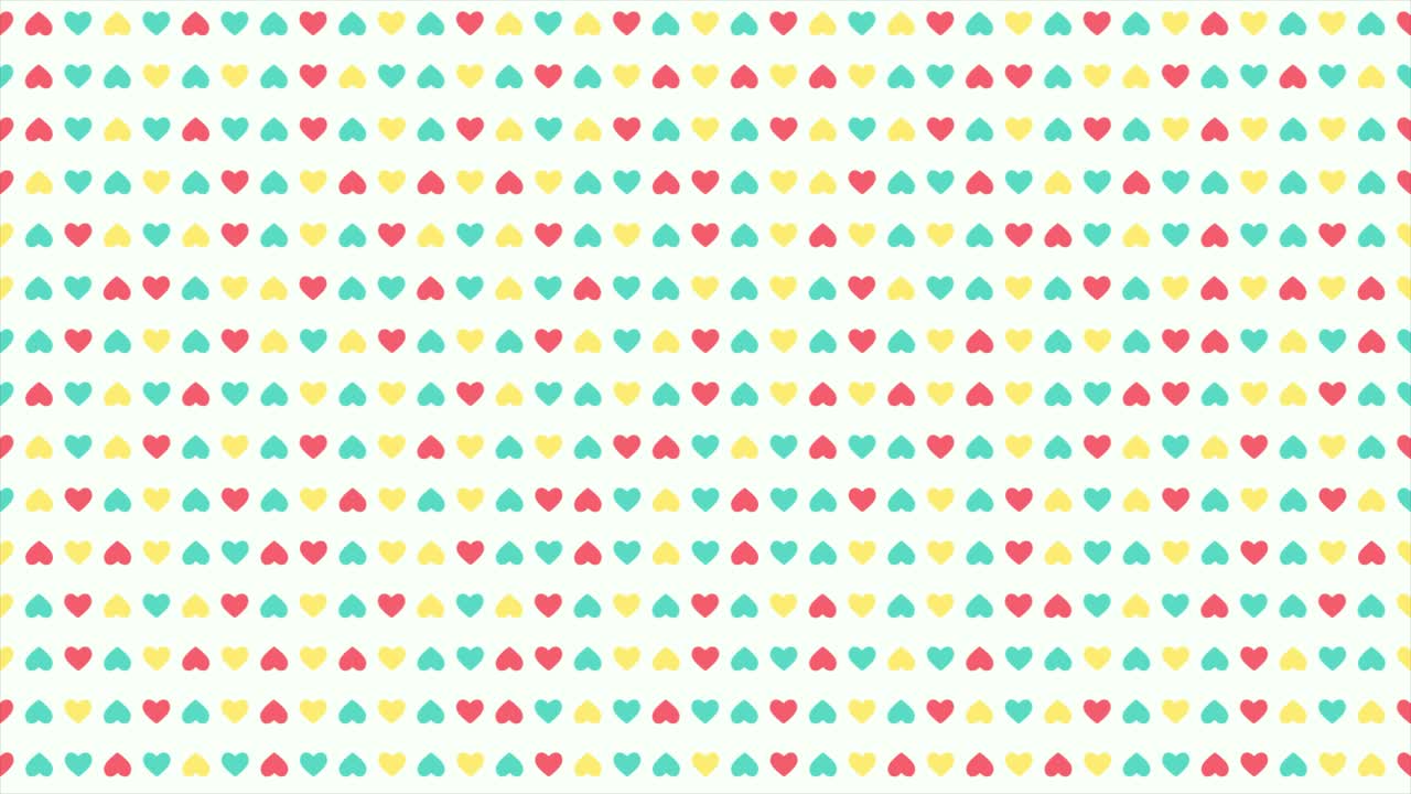 Seamless Loop of Colorful Heart Pattern