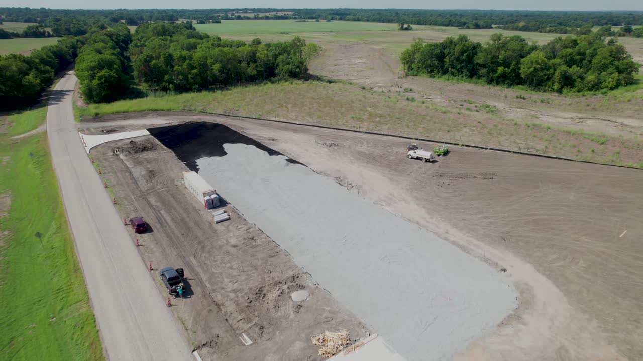Aerial footage of the construction of the new Ladonia Fossil Park in Texas. The Ladonia Fossil Park is moving, and this video captures the new parking lot near the 904 bridge