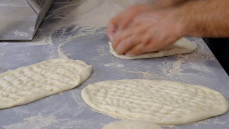 making dough with flour make turkish pita