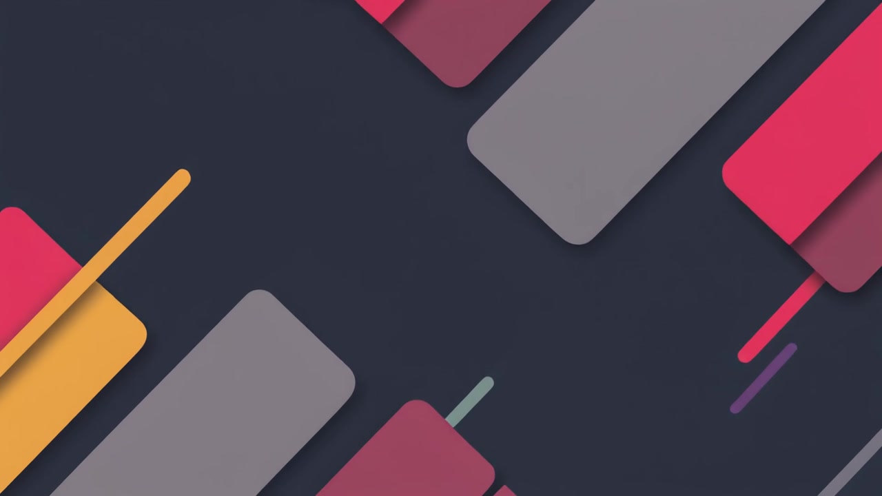 Abstract Motion Graphics with Colorful Geometric Shapes and Lines