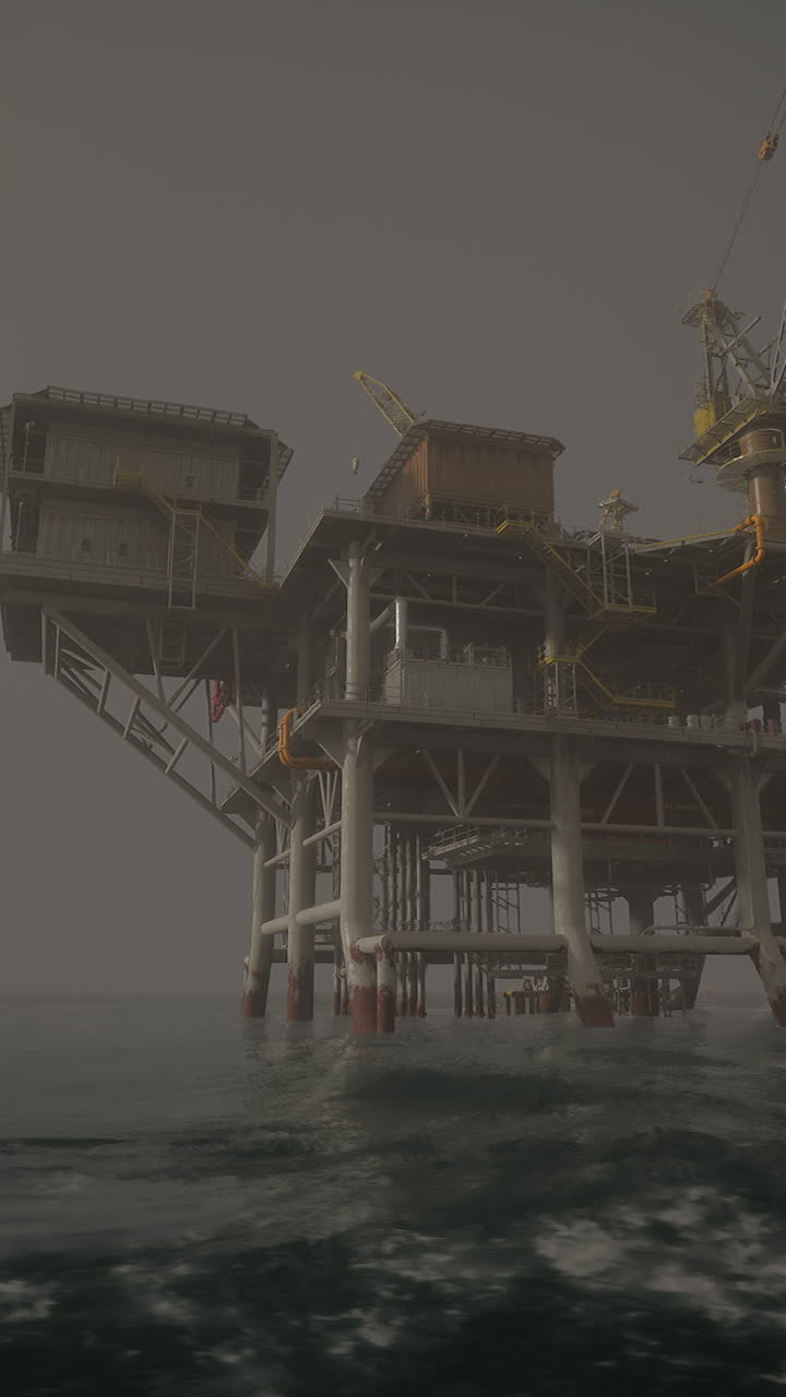 una plataforma petrolera en el océano