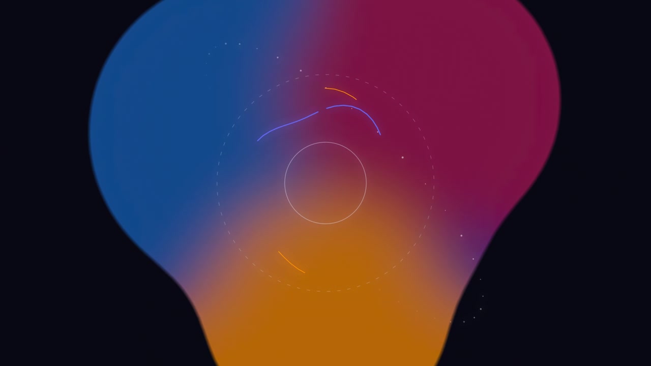 Abstract Motion Graphics with Fluid Gradient Shapes and Circular Elements