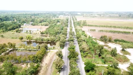 country road in thailand.