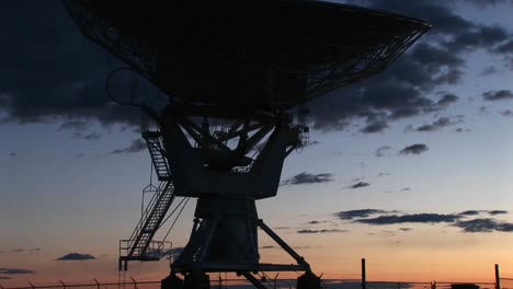 Pan-Up-Of-An-Array-At-The-National-Radio-Astronomy-Observatory-In-New-Mexico