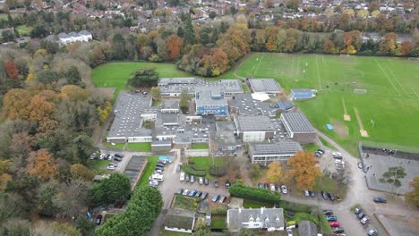 robert barclay academy hoddesdon hertfordshire uk aerial drone view