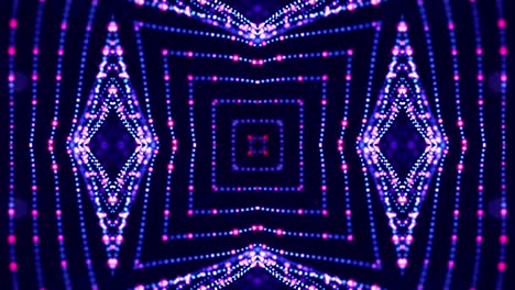 4k looped sci-fi 3d background with light effects. glow blue particles form lines, surfaces, complex symmetrical structures like in kaleidoscope. abstract theme of microworld or nanotechnology 8