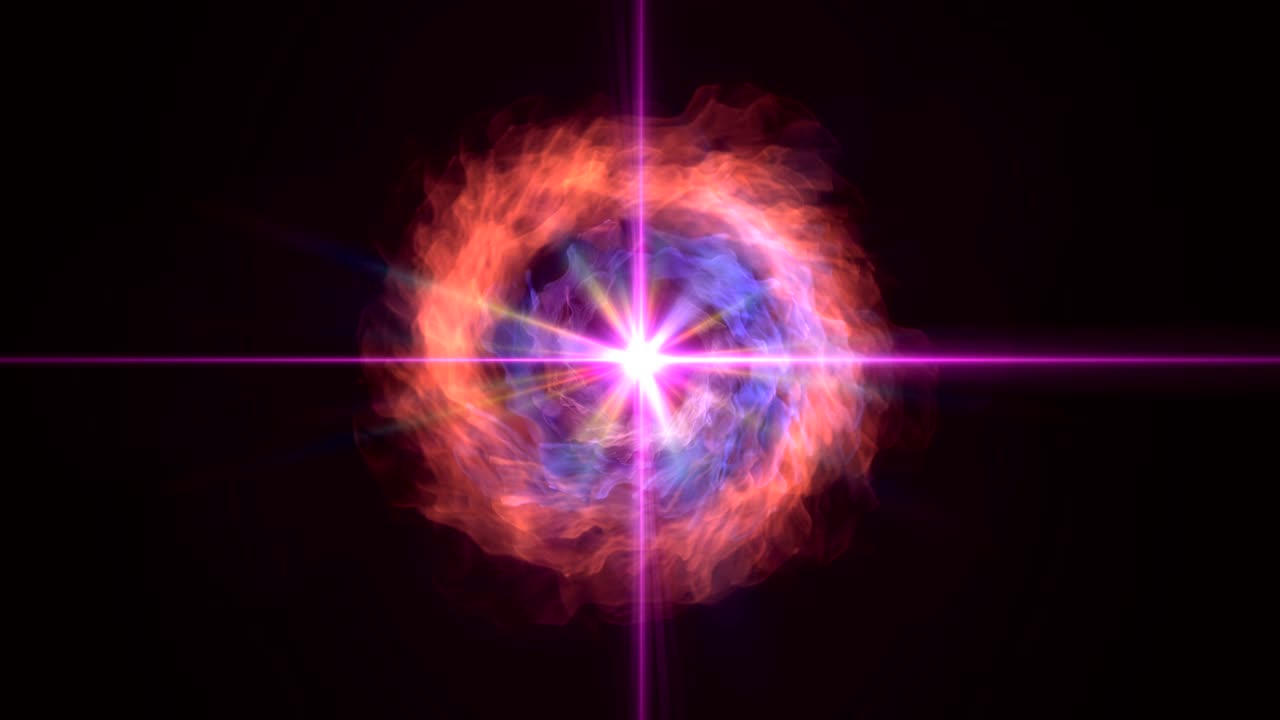 explosión de fuego de energía galáctica 4k
