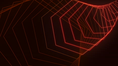 intrincado patrón geométrico naranja con líneas fluidas