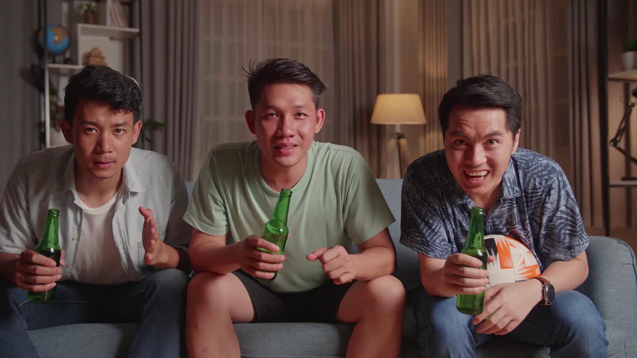 Friends watching sports