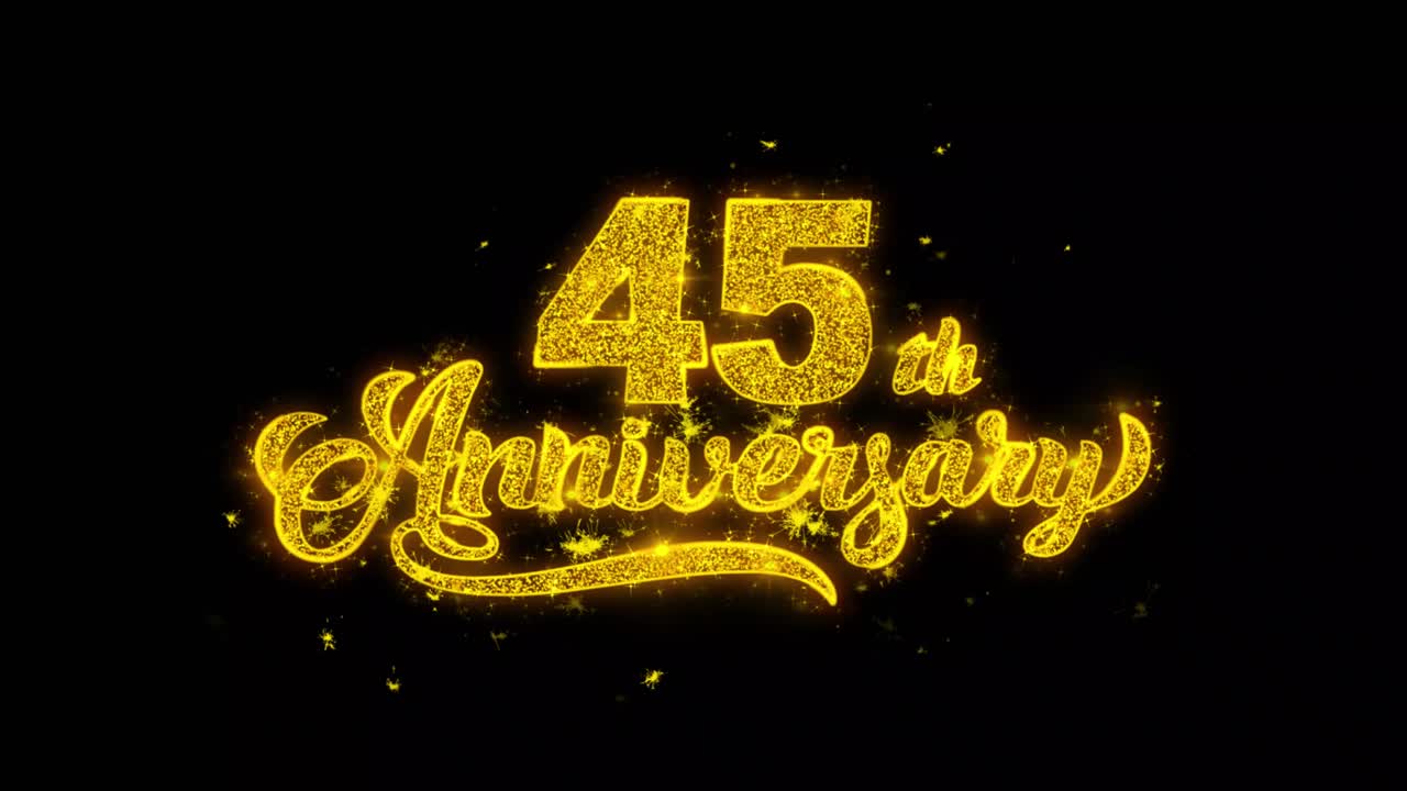 45th Anniversary Sparkling Golden Graphic