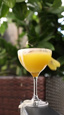 a delicious yellow cocktail