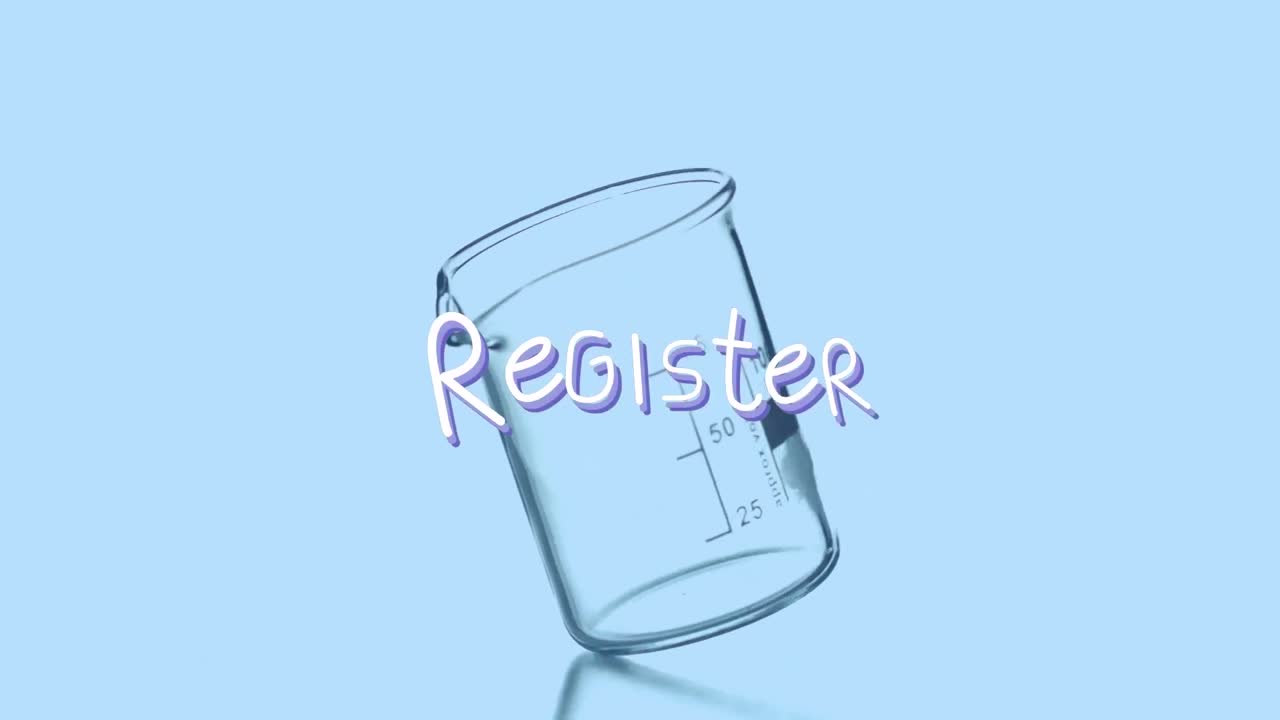 Animation of register over rotating chemical glass