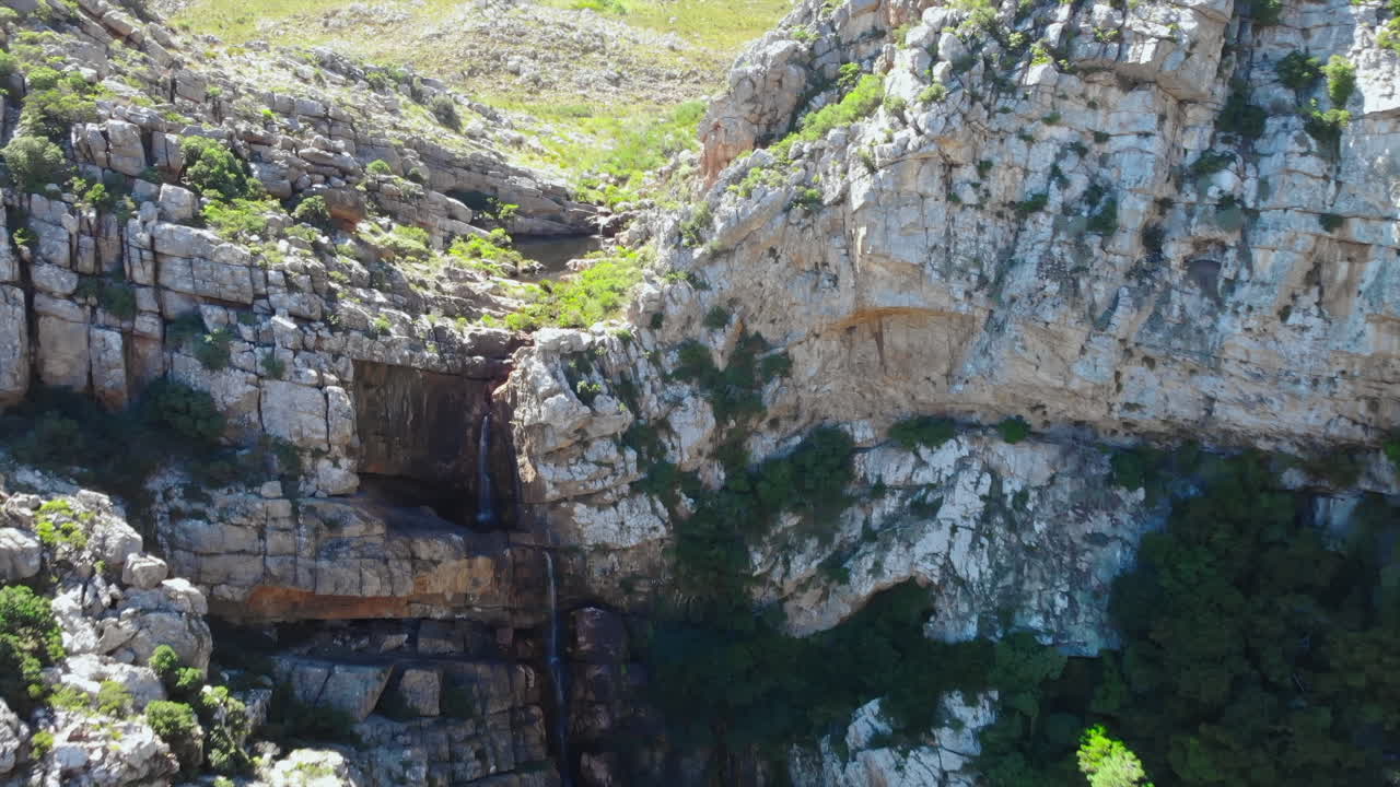 Scenic Waterfall and Rocky Landscape