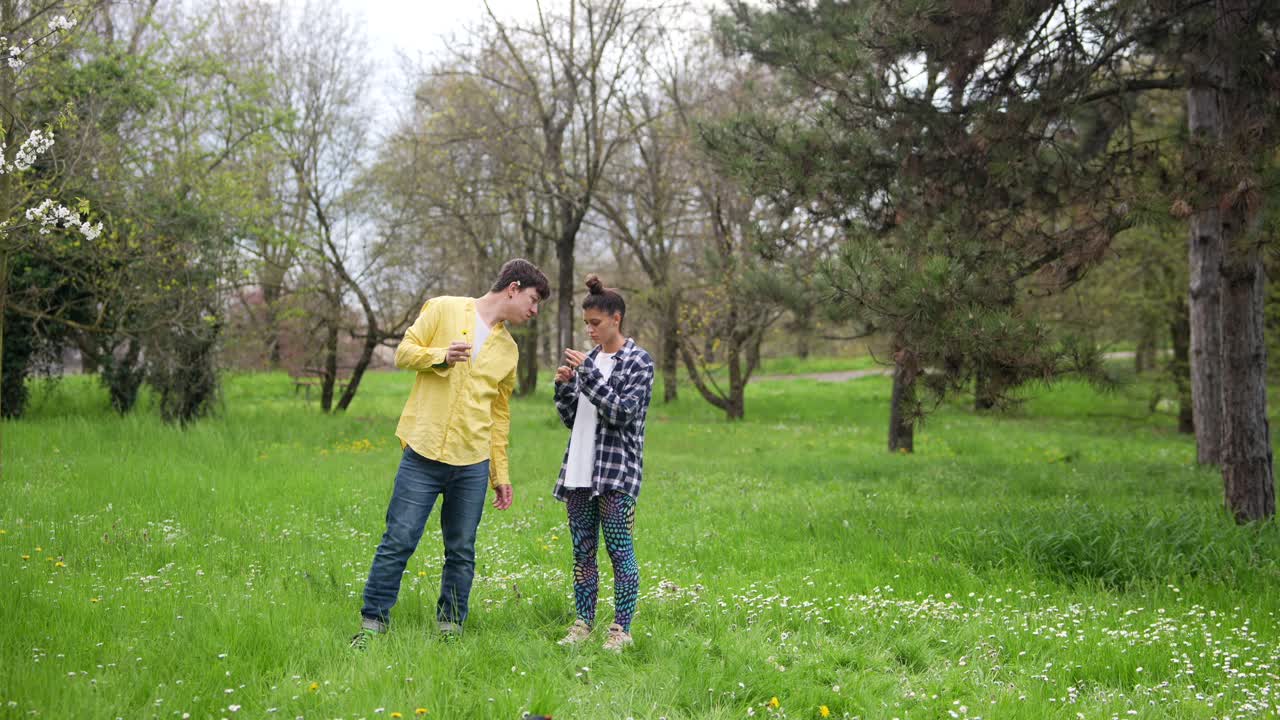 Friends enjoying a day in the park