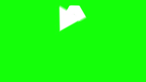 white arrow on green background