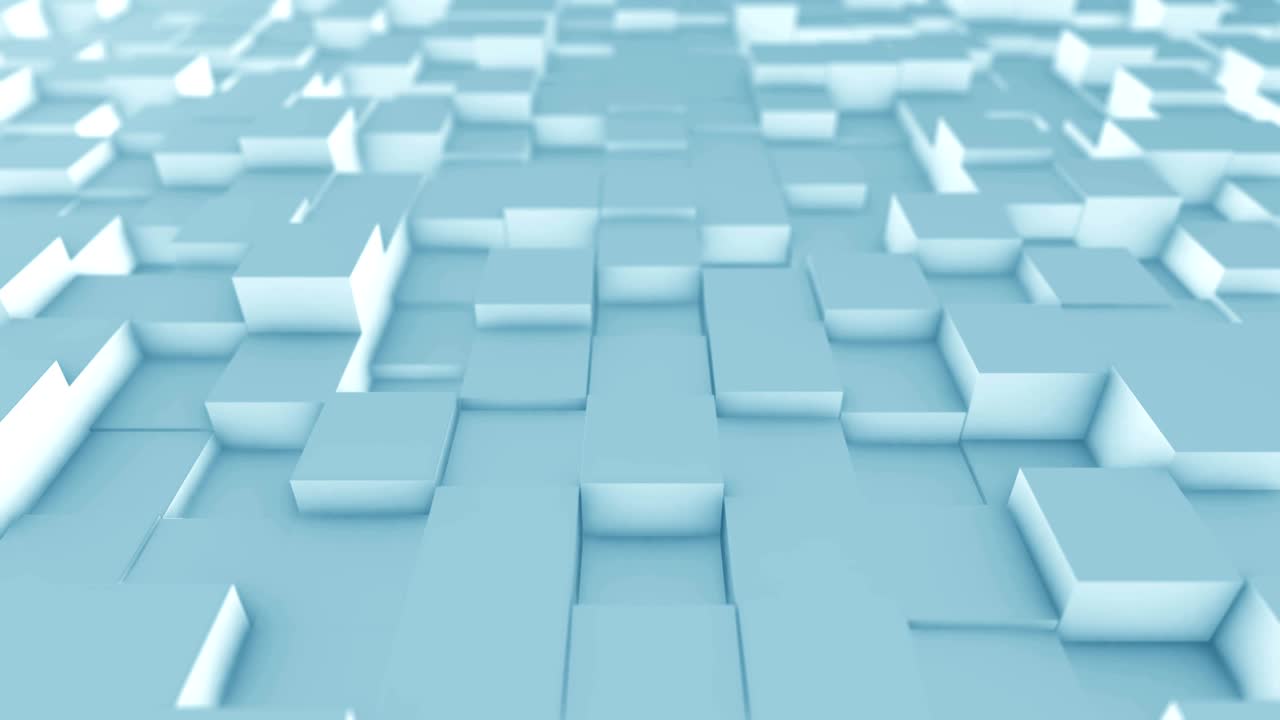 파란 상자 추상 3d