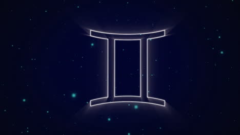 gemini zodiac sign on purple