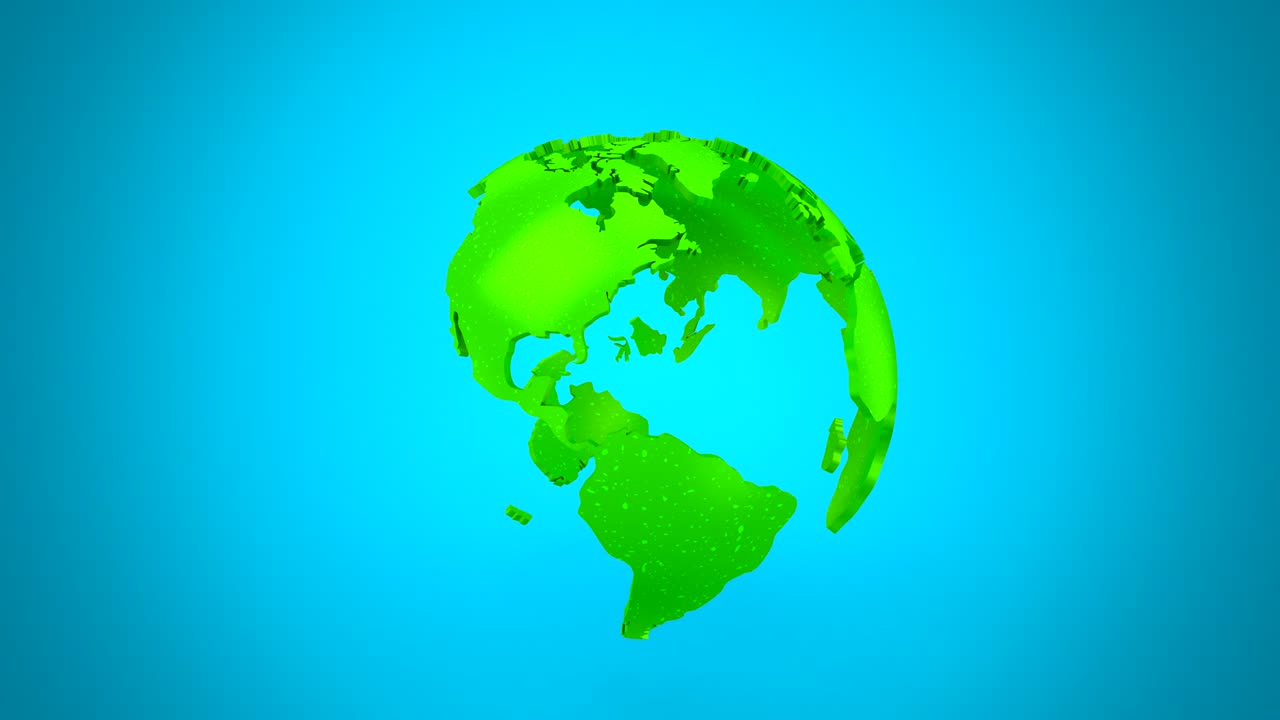 el mapa del mundo se convierte en un globo